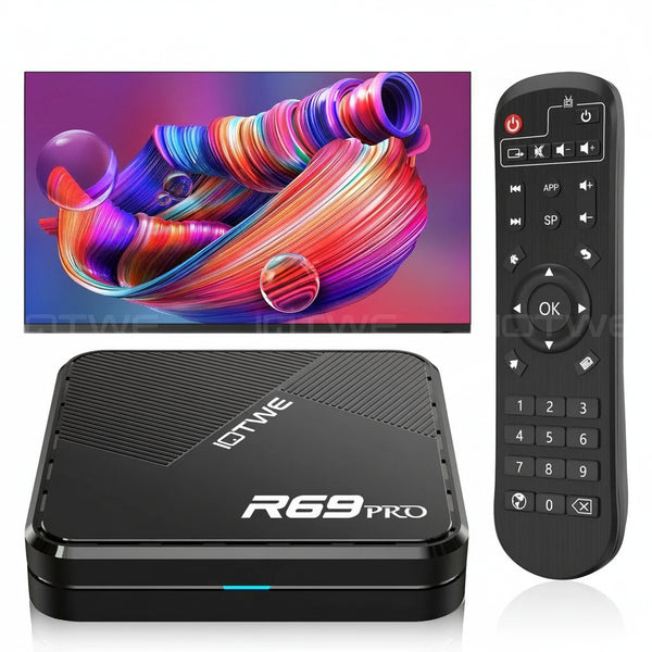 R69 PRO Smart Android 14 TV Box 4GB 128GB Support 8K HDR Video Dual WiFi 2.4G/5G